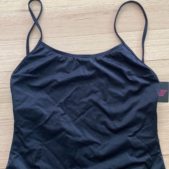 NWT Victorias Secret Swim One Piece Black bathing suit with sexy back detailing - Picture 2 of 8